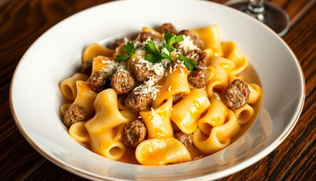 Cheesy Beef Bowtie Pasta Recipe