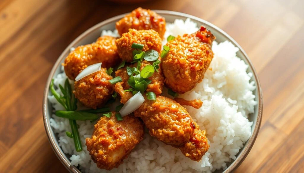 Delicious Coconut Chicken Rice Bowl: 10-Minute Easy Recipe!