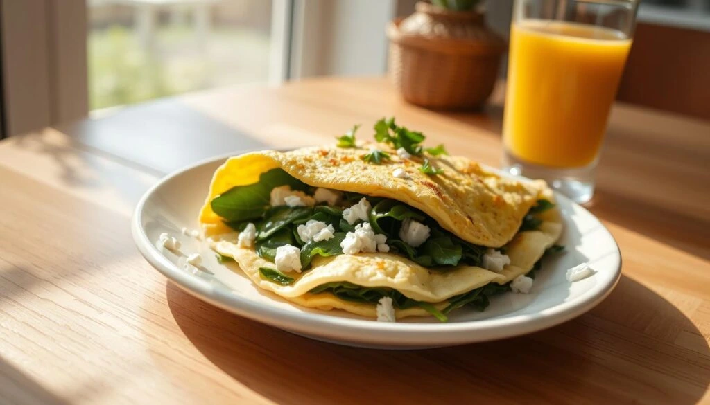 Spinach and Feta Omelet: 3 Quick & Healthy Breakfast Hack