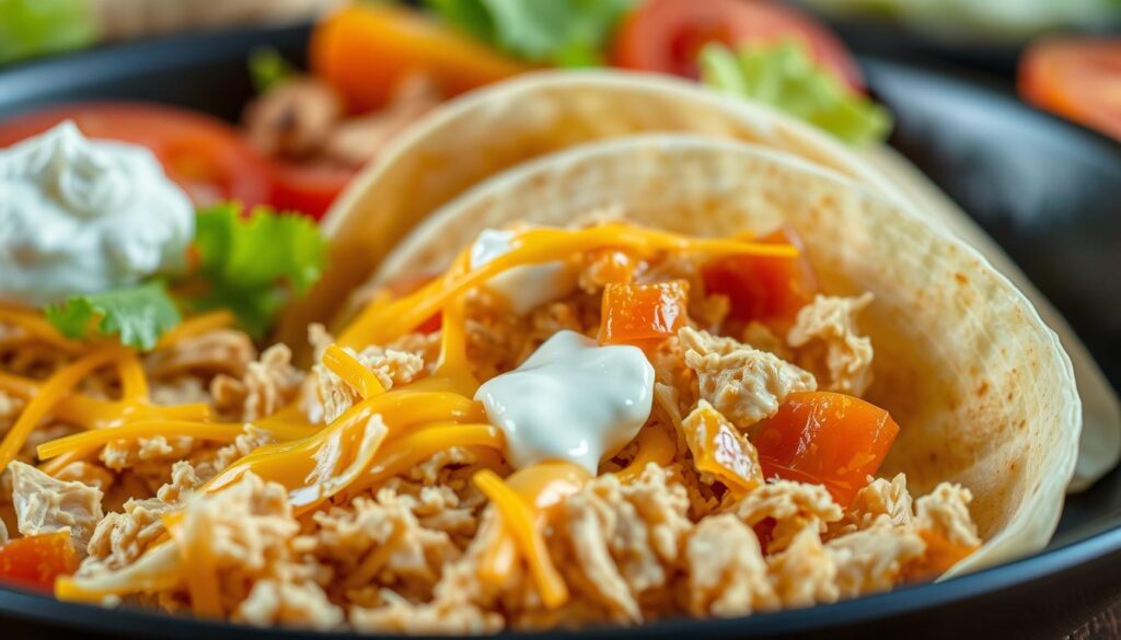 Cheesy Garlic Chicken Wraps