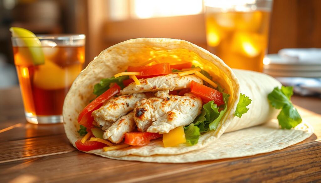 Cheesy Garlic Chicken Wraps