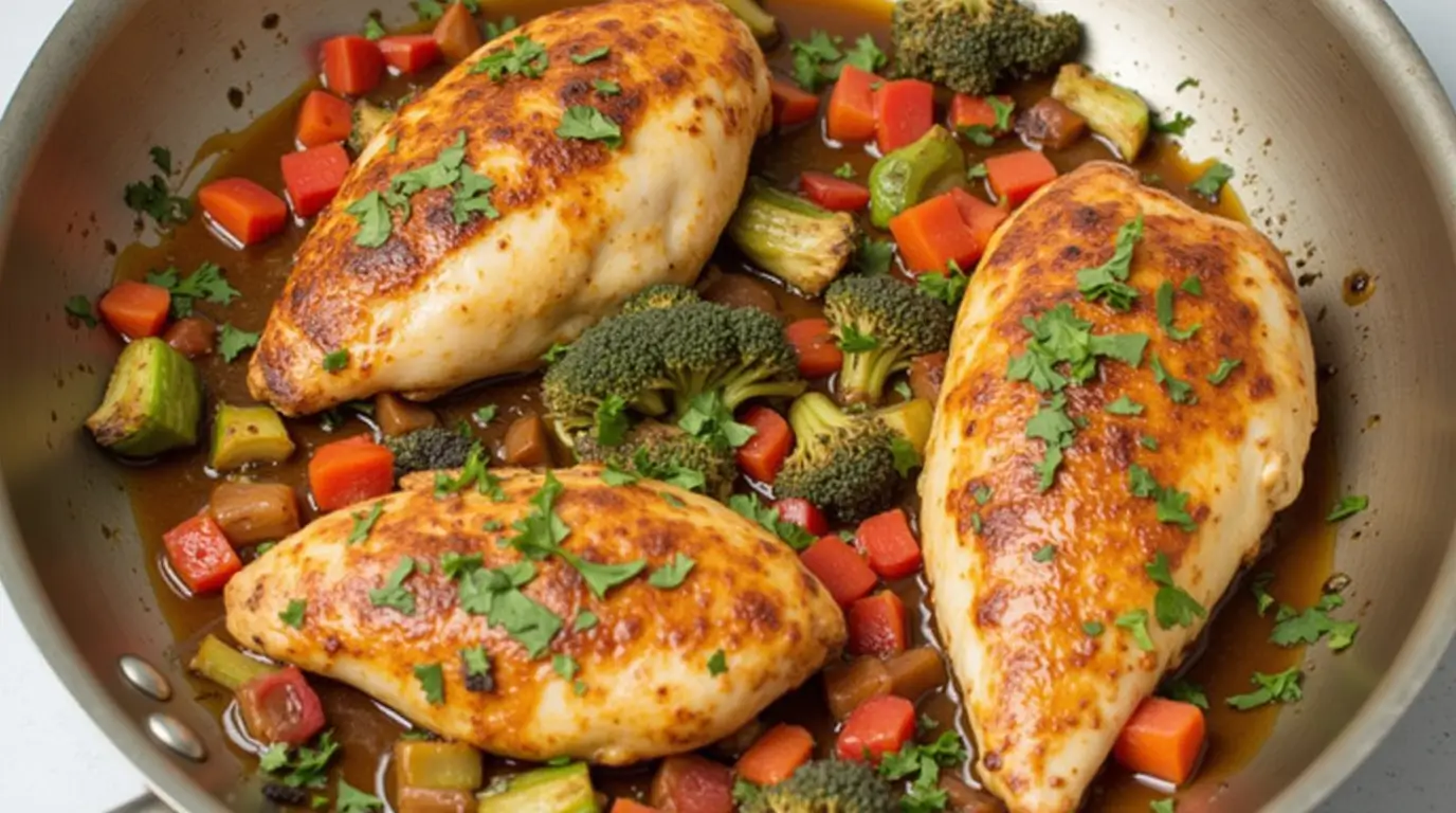 One Pan Balsamic Chicken and Veggies