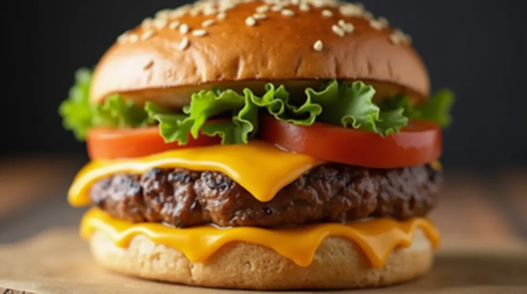 cheddar cheese burger