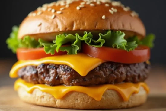 cheddar cheese burger