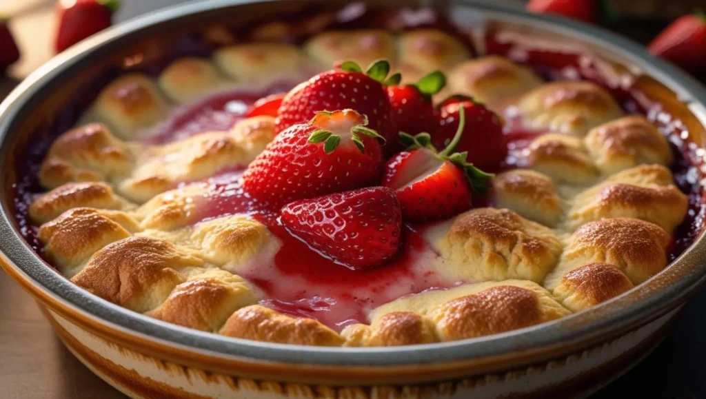 keto strawberry cream cheese cobbler