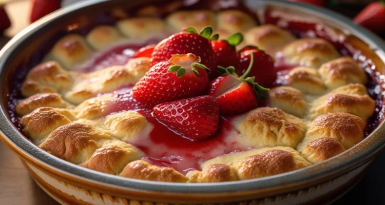 keto strawberry cream cheese cobbler