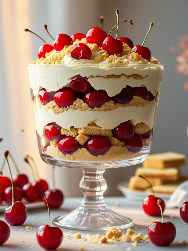 Indulge in Cherry Cheesecake Trifle Cherry Cheesecake Trifle