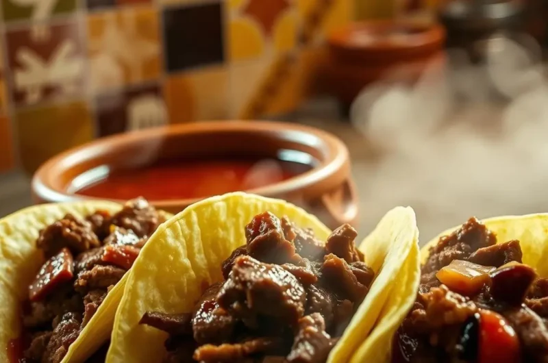 Authentic Birria Tacos with Consommé Dipping Sauce
