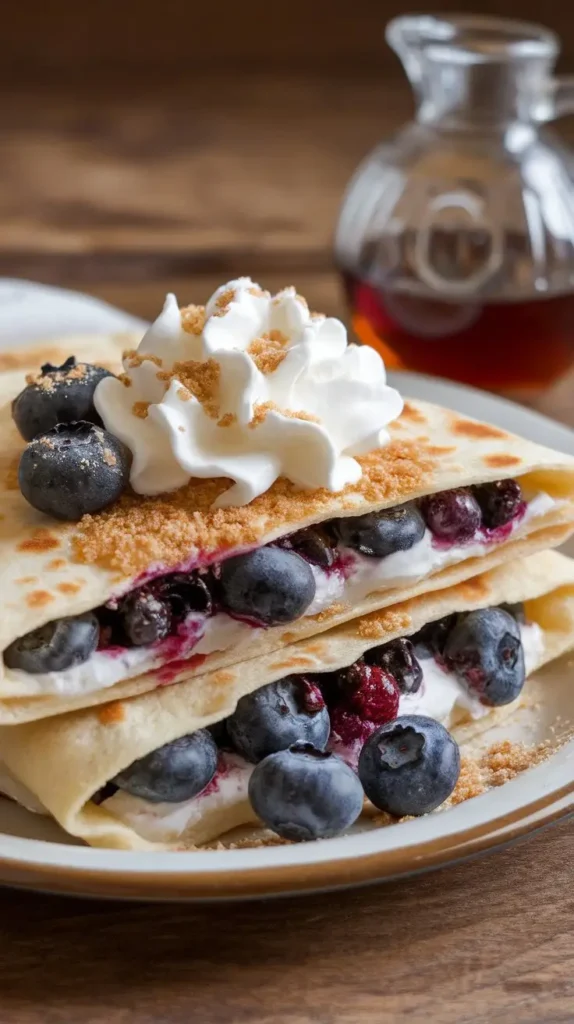 Blueberry Breakfast Quesadilla