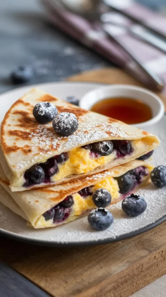 Blueberry Breakfast Quesadilla