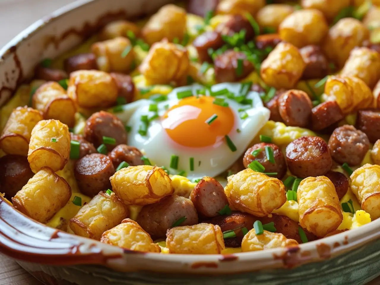 Easy Breakfast Casserole with Tater Tots Recipe