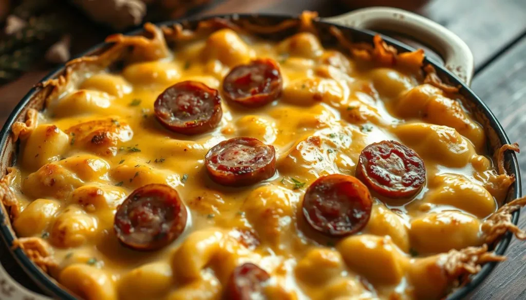 Irresistible Cheesy Potatoes and Smoked Sausage Cheesy Potatoes and Smoked Sausage