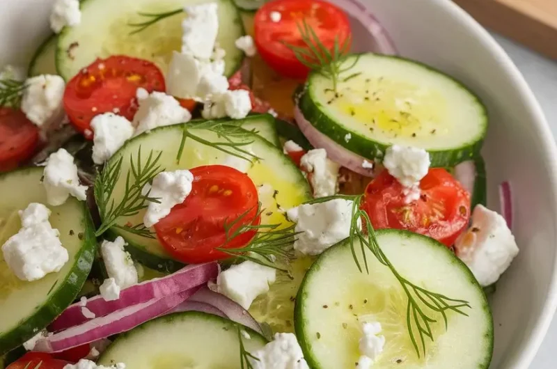 Cucumber Feta Salad Recipe Fresh and Delicious