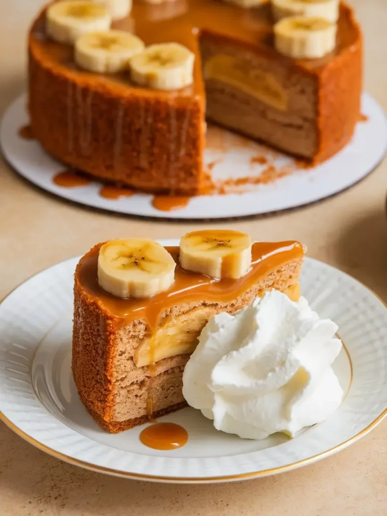 Salted Caramel Banana Cake