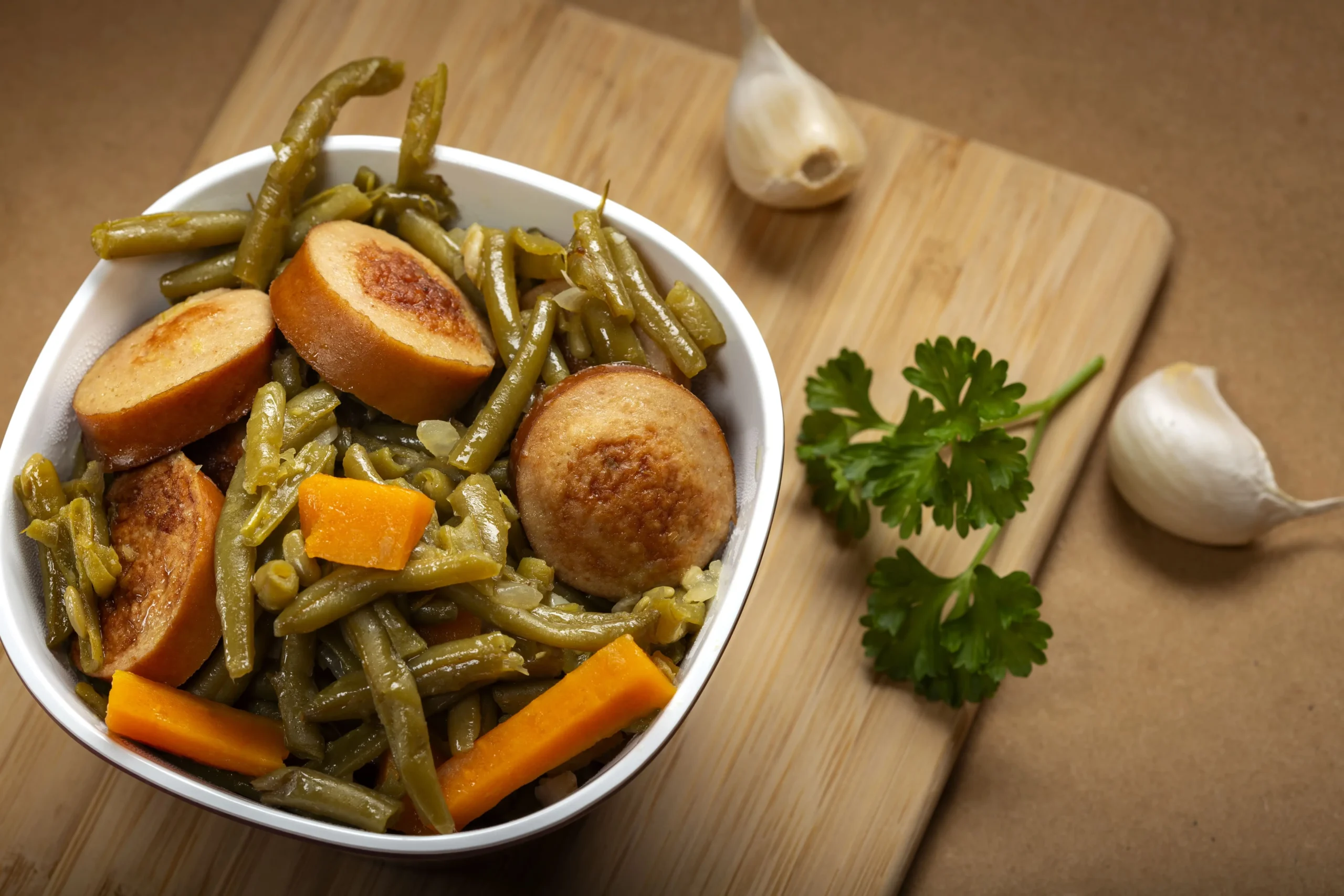 crock pot kielbasa and green beans