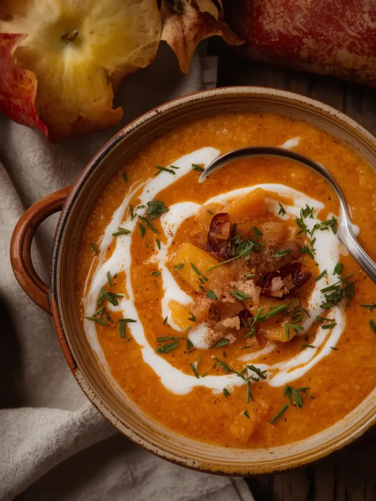 Autumn Apple and Sweet Potato Soup
