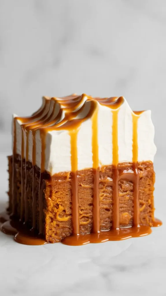 Caramel Pumpkin Poke Cake
