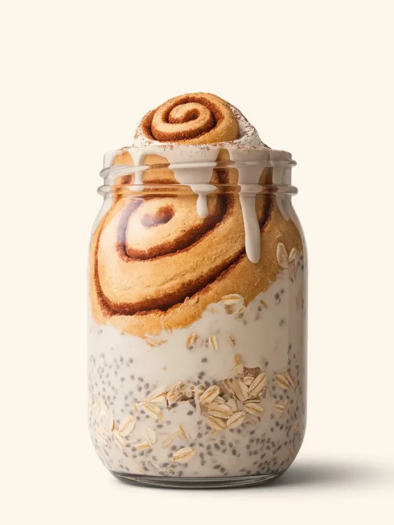 Cinnamon Roll Protein Overnight Oats