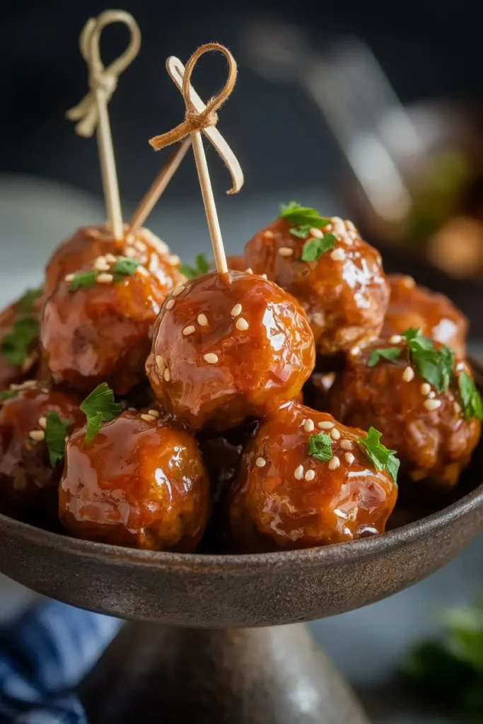 Honey Garlic Cocktail Meatballs 3
