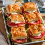 Italian Sub Sliders on Sweet Rolls