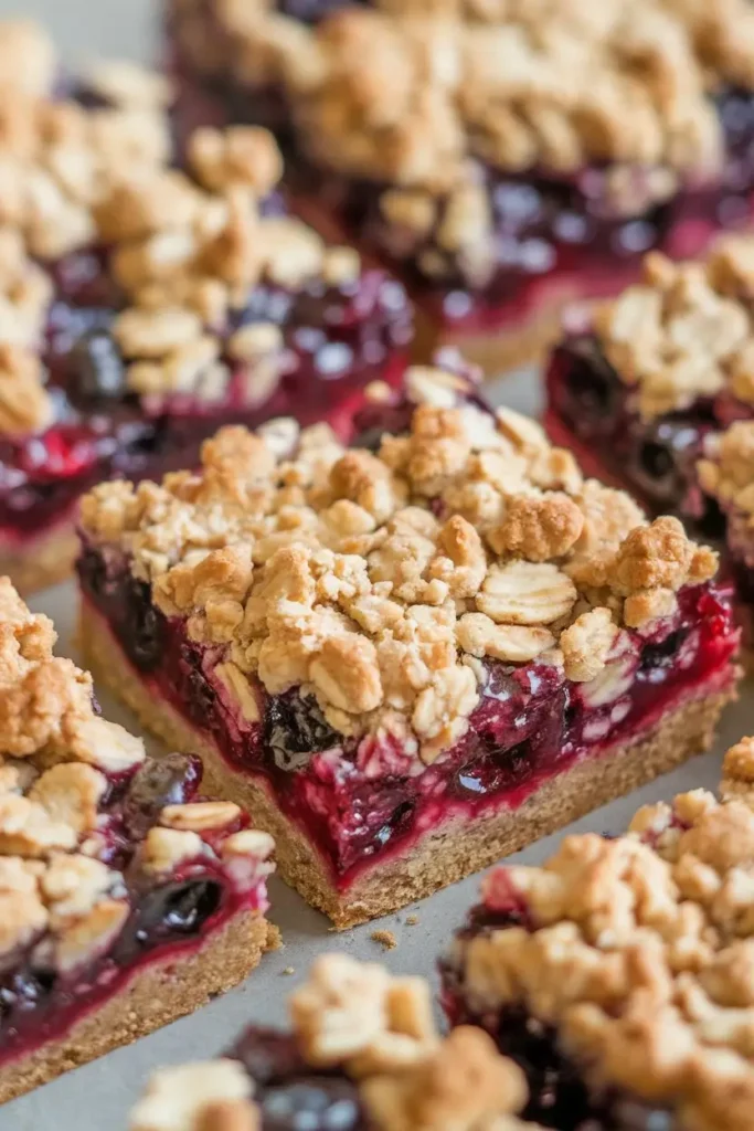 berry oat bars
