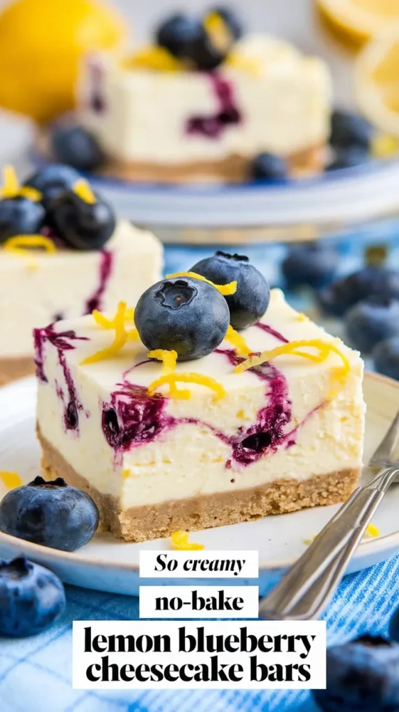 blueberry lemon no bake cheesecake