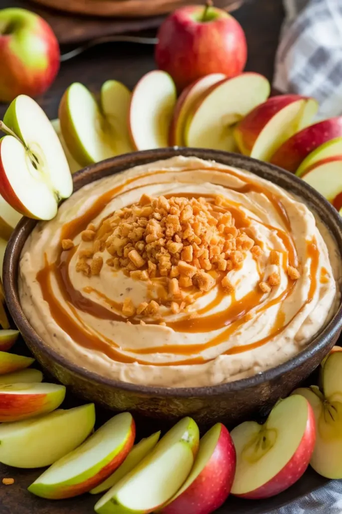 caramel apple cheesecake dip