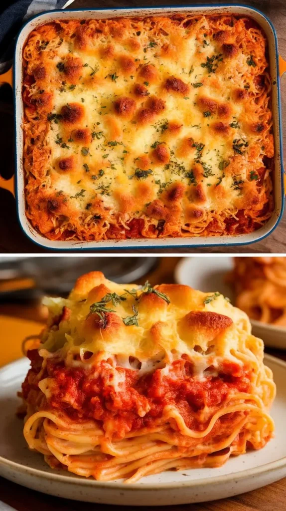 spaghetti casserole with cream cheese