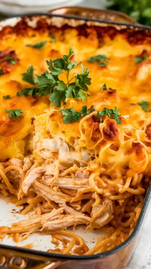  Spicy Southern Chicken Spaghetti Casserole