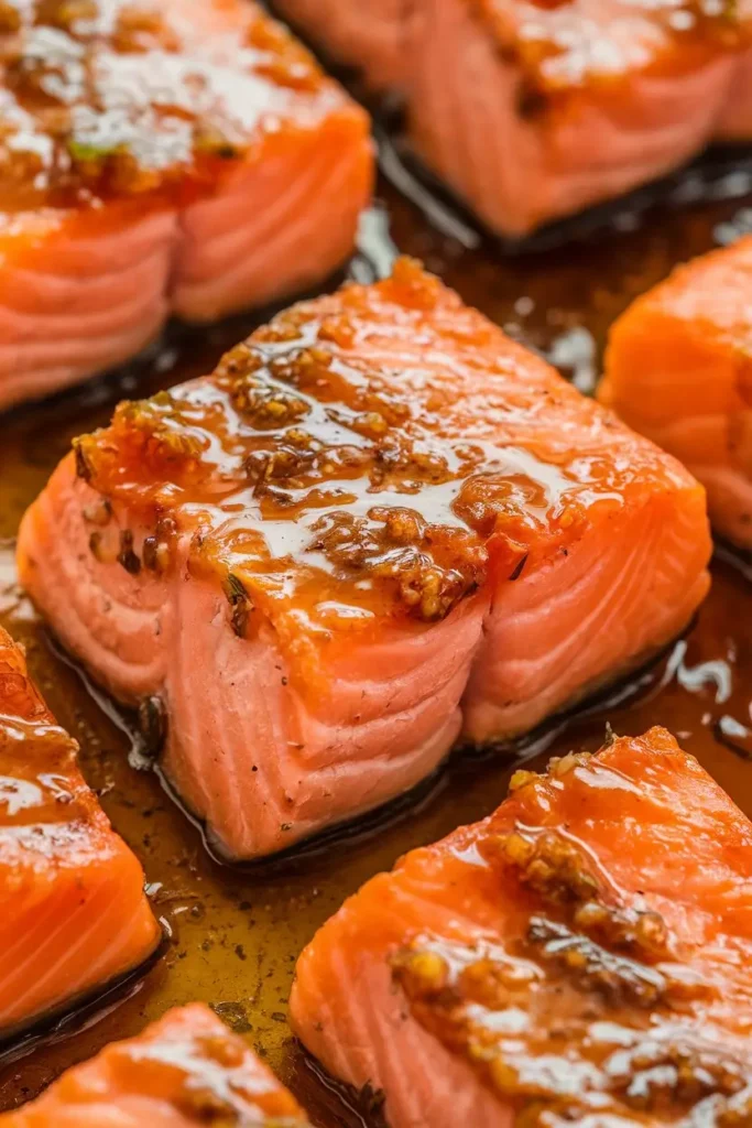 Air Fryer Honey Garlic Salmon Bites