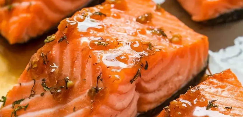 Air Fryer Honey Garlic Salmon Bites