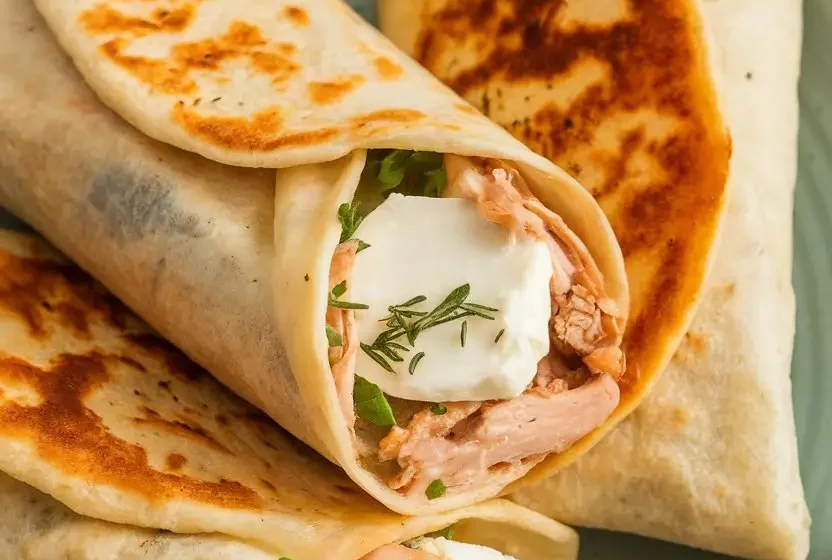 Air Fryer Chicken & Mozzarella Wraps