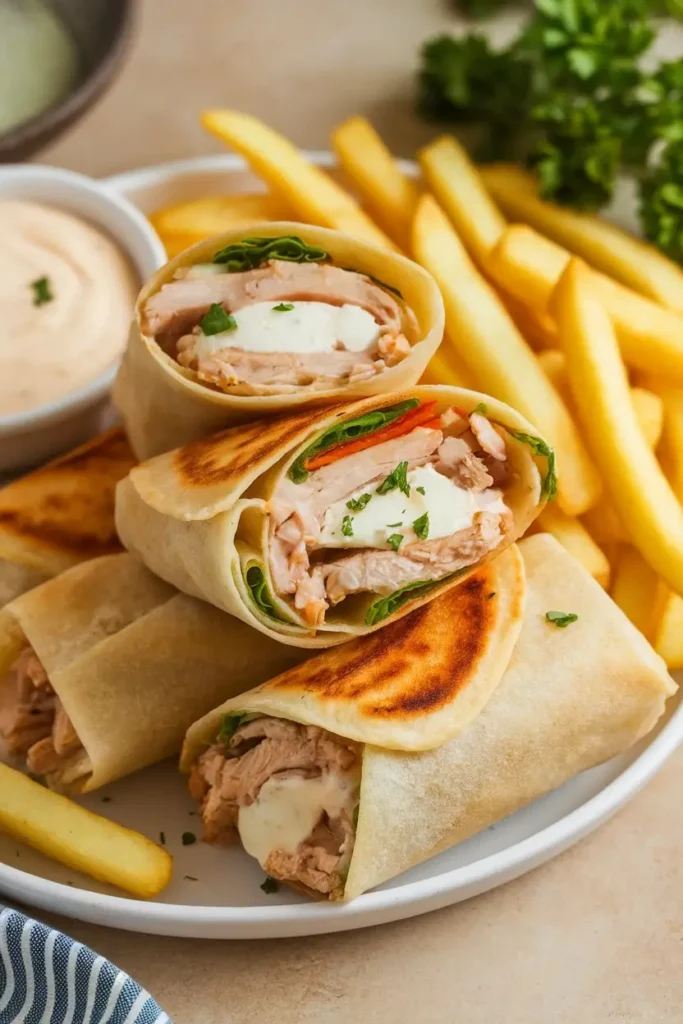 Air Fryer Chicken & Mozzarella Wraps