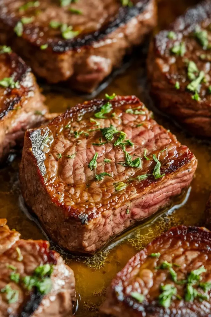 Air Fryer Garlic Butter Steak Bites