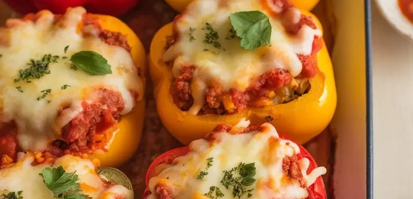 EASY STUFFED BELL PEPPERS