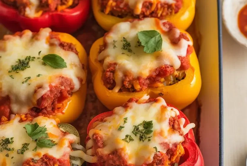 EASY STUFFED BELL PEPPERS