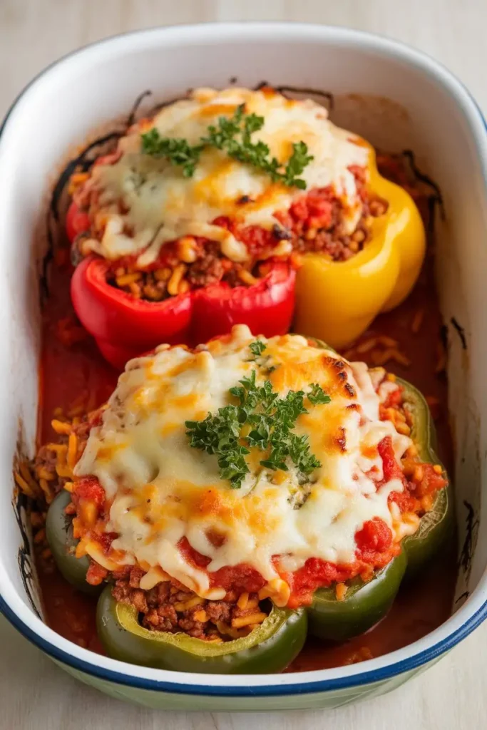 EASY STUFFED BELL PEPPERS