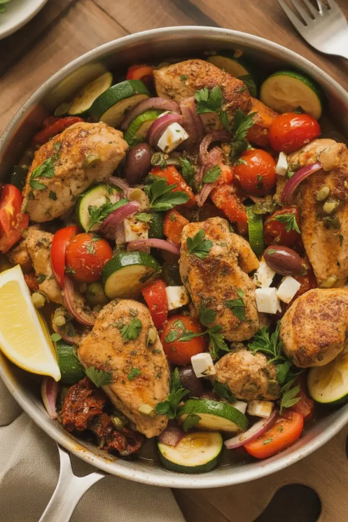 Mediterranean chicken skillet 1