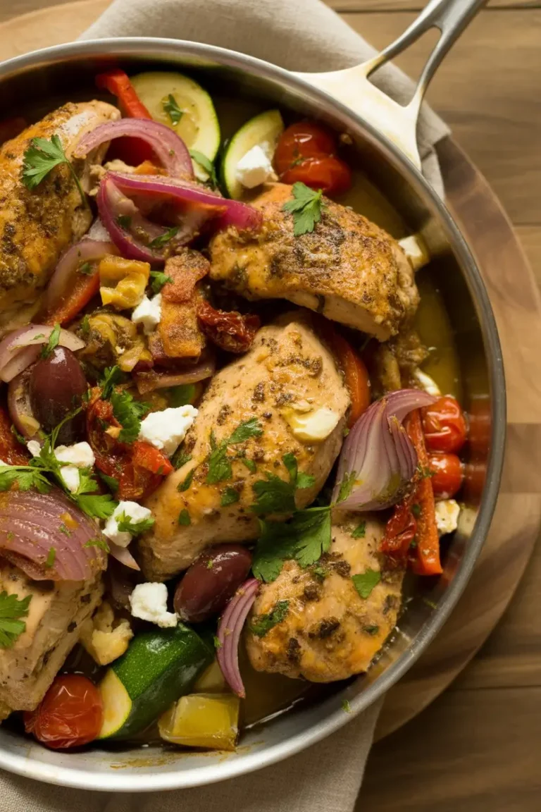 Easy Mediterranean Chicken Skillet Recipe Mediterranean chicken skillet