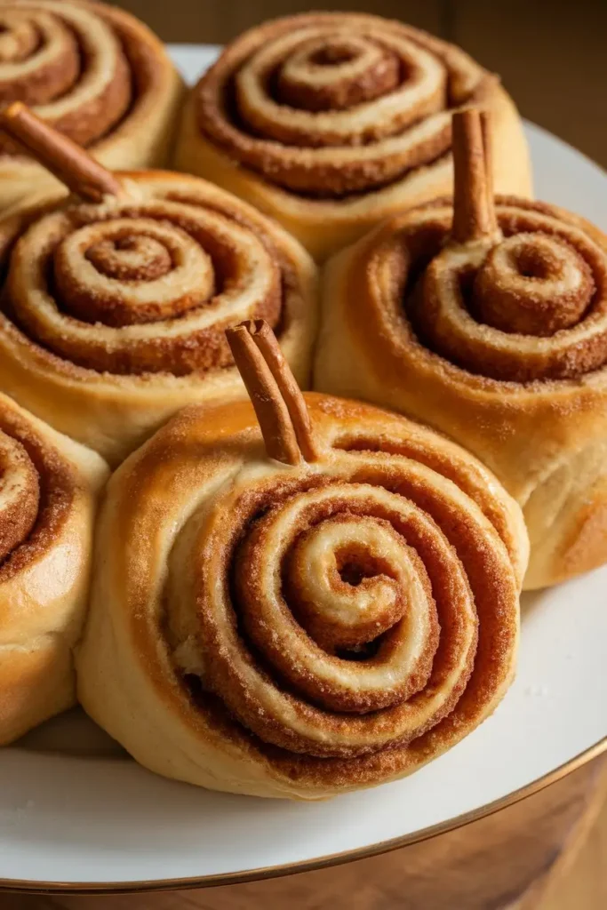 Pumpkin Shaped Cinnamon Rolls