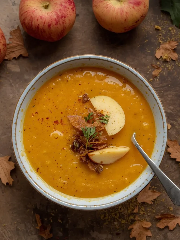 Roasted butternut and apple soup