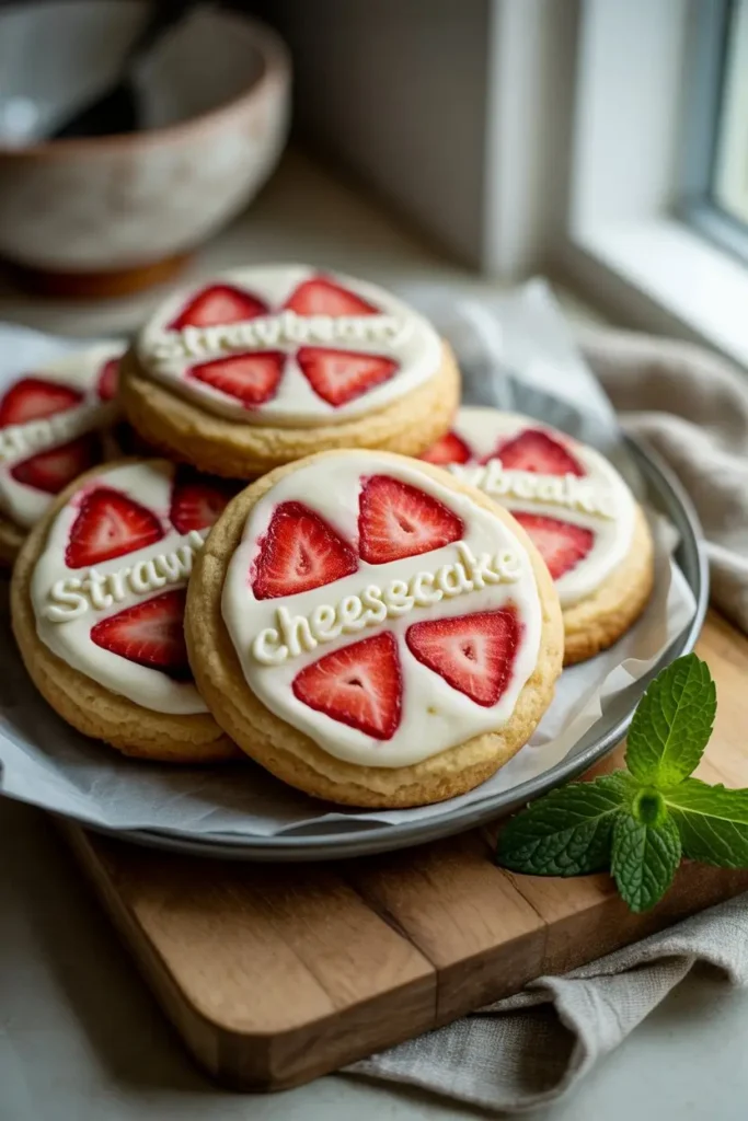 Strawberry Cheesecake Cookies