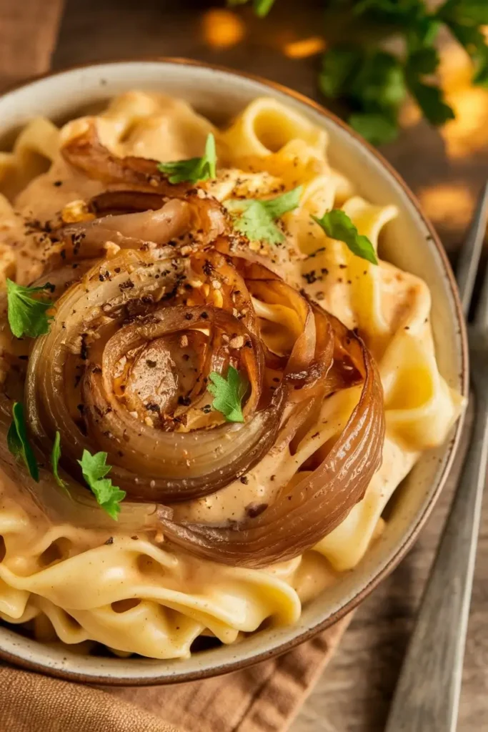 Vegan Caramelized Onion Pasta