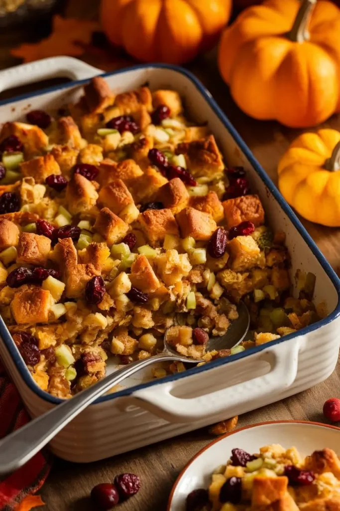 Apple Cranberry Stuffing 1