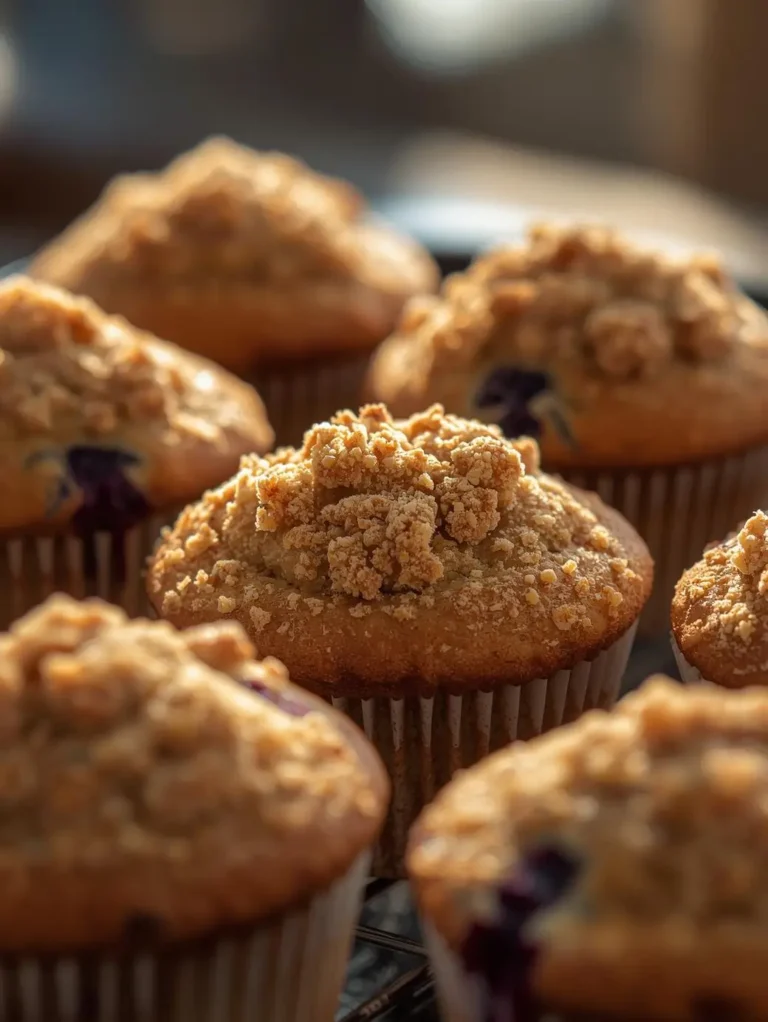 BlueberryMuffins with Cinnamon Crumble