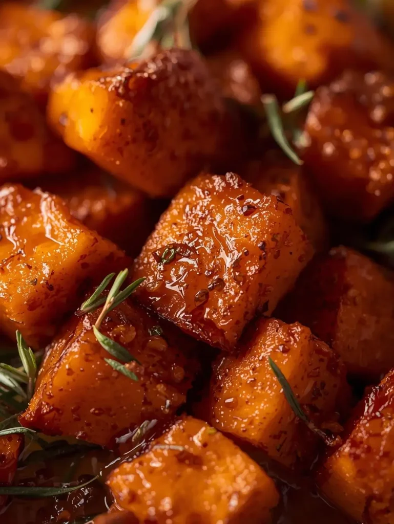 Crispy Roasted Sweet Potato Cubes