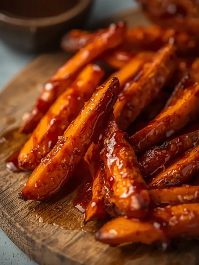 Miso Maple Glazed Sweet Potato Wedges
