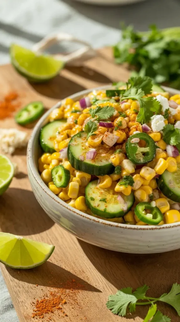 Refreshing Street Corn and Cucumber Salad Street Corn and Cucumber Salad