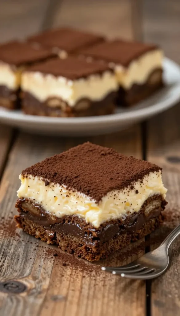 Easy Tiramisu Brownies
