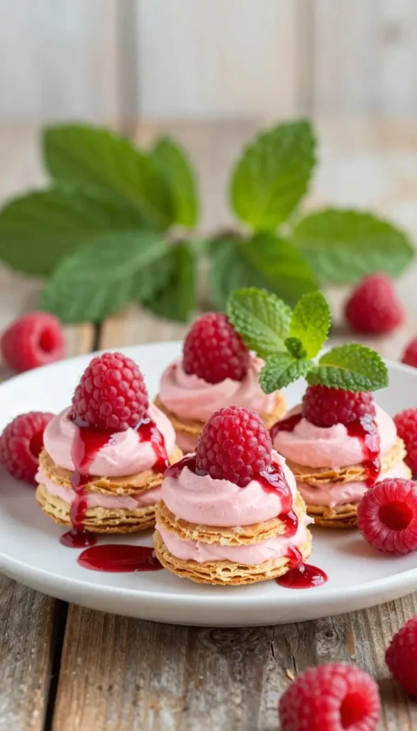 Raspberry Cream Napoleons